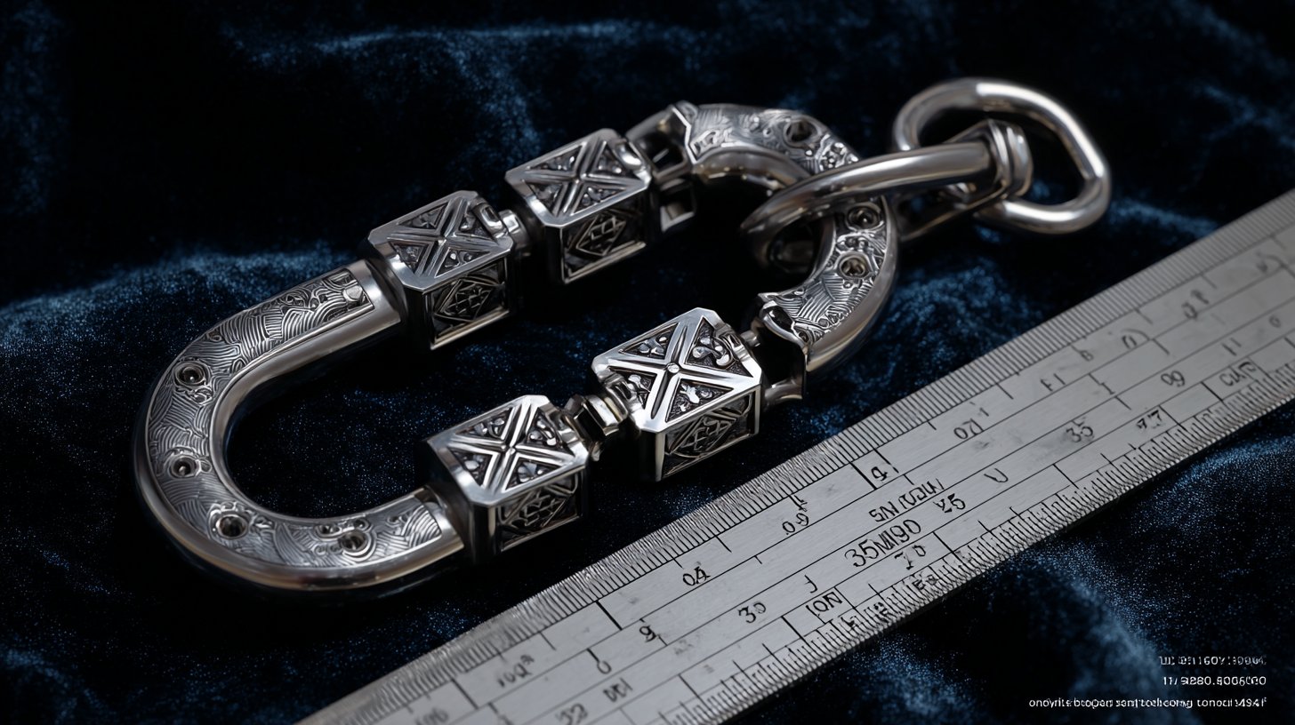 Titanium key holder concept — horseshoe with cross beads chain